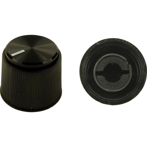 Cliff CL16924 CL16924 Drehknopf  Schwarz (Ø x H) 19.1 mm x 16 mm 1 St.