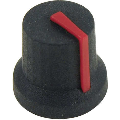 Cliff CL170842CR CL170842CR Drehknopf  Schwarz, Rot (Ø x H) 16.8 mm x 14.5 mm 1 St.