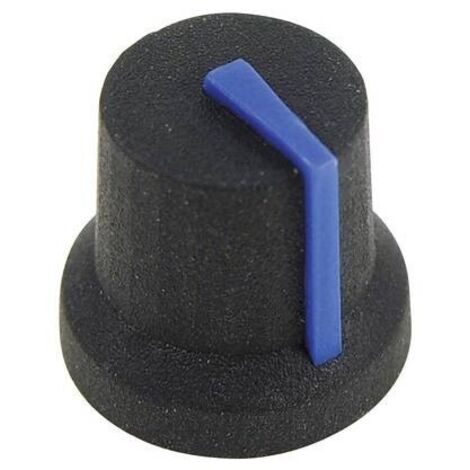 Cliff  CL170851BR Manopola rotativa Nero, Blu (Ø x A) 16.8 mm x 14.5 mm 1 pz.