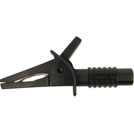 Cliff CRC/01 Pince crocodile de sécurité enfichable 4 mm CAT II 1000 V, CAT III 600 V noir W70698