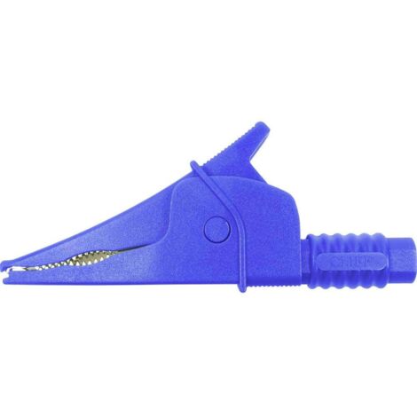 Cliff Croc Clip Pince crocodile de sécurité enfichable 4 mm CAT III 1000 V bleu Y612711