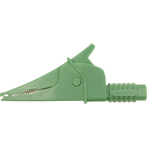 Cliff Croc Clip Sicherheits-Abgreifklemme Steckanschluss 4 mm CAT III 1000 V Grün