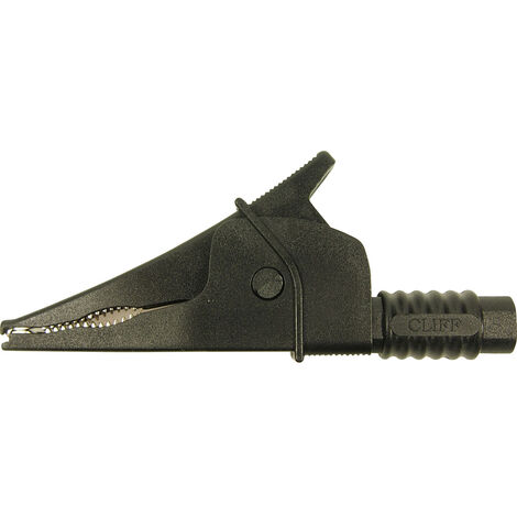 Cliff Croc Clip Sicherheits-Abgreifklemme Steckanschluss 4 mm CAT III 1000 V Schwarz