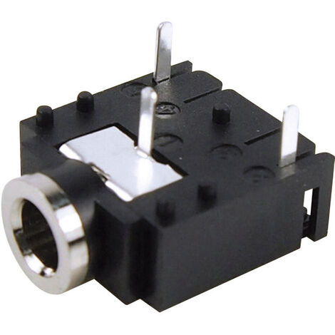 Cliff FC68131 Klinken-Steckverbinder 3.5 mm Buchse, Einbau horizontal Polzahl: 3 Stereo Schwarz 1 St
