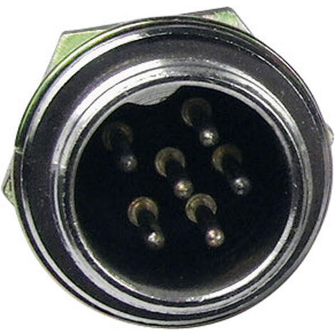 Cliff FC684206 Miniatur-DIN-Rundsteckverbinder Stecker, Einbau vertikal Polzahl: 6  Silber 1 St.