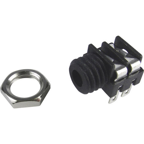 Cliff FCR1291 Klinken-Steckverbinder 3.5 mm Buchse, Einbau horizontal Polzahl: 2 Mono Schwarz 1 St.