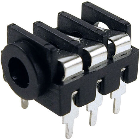 Cliff FCR1295 Klinken-Steckverbinder 3.5 mm Buchse, Einbau horizontal Polzahl: 3 Stereo Schwarz 1 St
