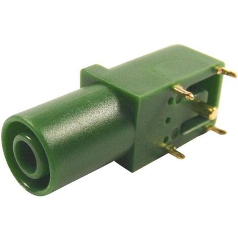 Cliff FCR7350G Presa di sicurezza da laboratorio Presa angolata Ø perno: 4 mm Verde 1 pz.