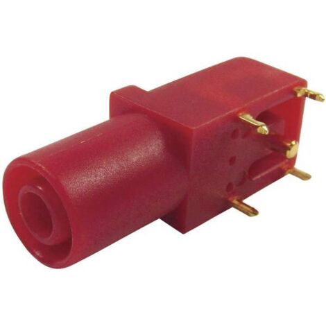 Cliff FCR7350R Presa di sicurezza da laboratorio Presa angolata Ø perno: 4 mm Rosso 1 pz.