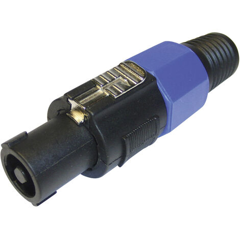 Cliff FM1245 Lautsprecher-Steckverbinder Stecker, gerade Polzahl: 4  Schwarz, Blau 1 St.