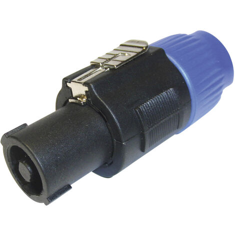 Cliff FM1250 Lautsprecher-Steckverbinder Stecker, gerade Polzahl: 4  Schwarz, Blau 1 St.