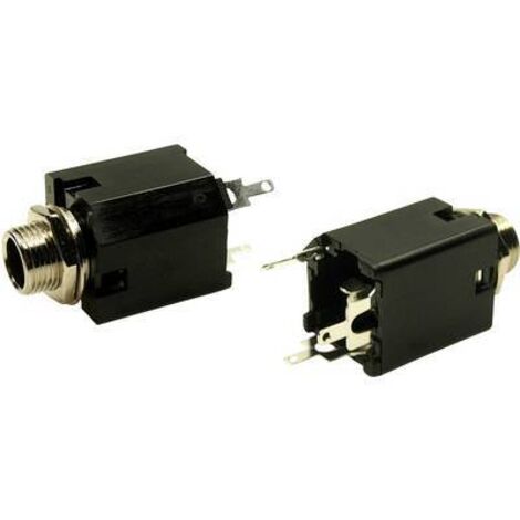 Cliff FM6703 Jack 6.35 mm embase femelle, verticale Nombre de pôles: 3 stéréo 1 pc(s) A200402