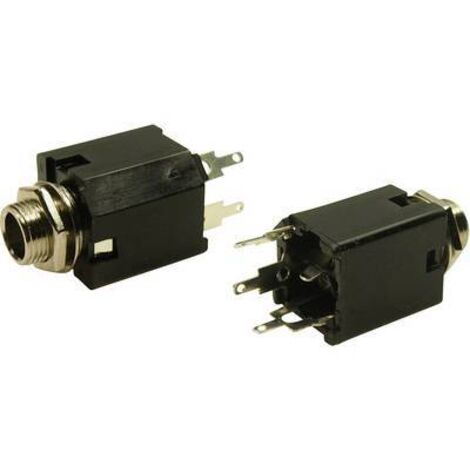 Cliff FM6704 Jack 6.35 mm embase femelle, verticale Nombre de pôles: 2 mono 1 pc(s) A200652