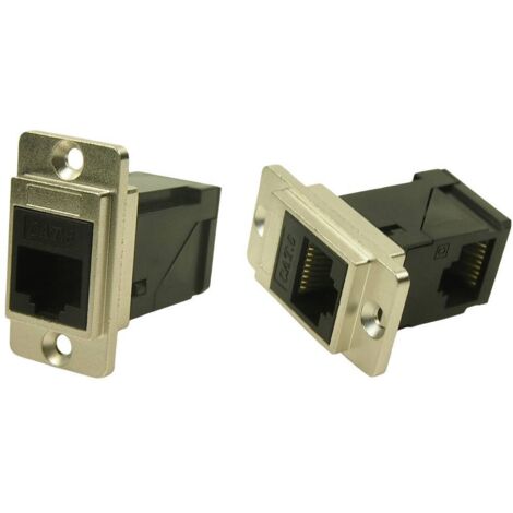 Cliff MÉTAL RAFT DUALSLIM CAT6 CSK CP30752M Adaptateur/prolongateur encastrable nickel, noir 1 pc(s)