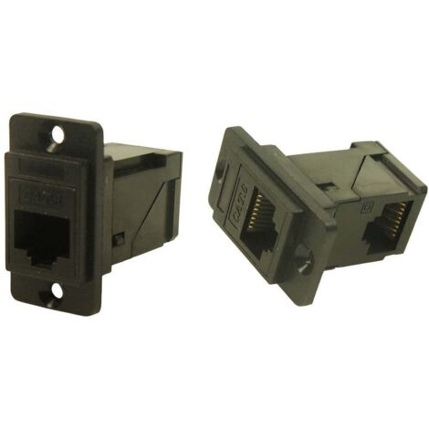 Cliff RAFT DUALSLIM CAT6 RJ45 CSK CP30752 Adaptateur/prolongateur encastrable noir 1 pc(s) C911592