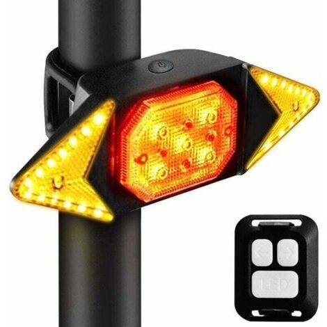 Clignotant de vélo USB Rechargeable sans fil vélo Flash lumière équitation voyant d'avertissement 6 Modes d'éclairage