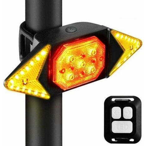 Clignotant Vélo, Feu Arriere Vélo, Feux Clignotant Vélo sans Fil Rechargeable USB Cyclisme Lumière Davertissement, 6 Modes d'éclairage pour Assurer la Sécurité et Visibilité