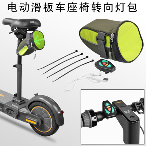 Clignotants à distance, témoins lumineux LED pour sacoche arrière, poche arrière pour vélo/scooter, poche de rangement pour téléphone