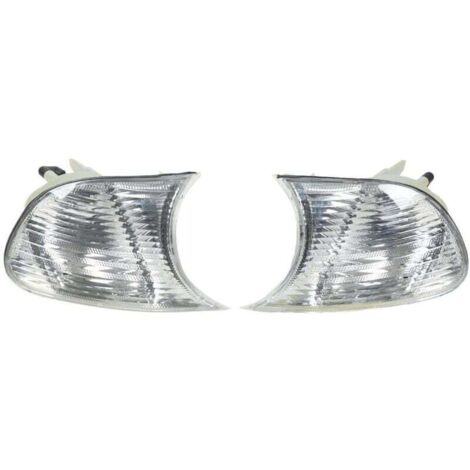 Clignotants d’angle avant gauche/droite pour BMW Série 3 E46 Coupé (1998–2001) – lentille transparente, référence 63126904307/63126904308