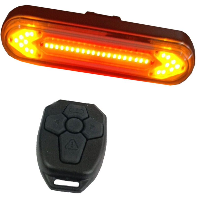 Clignotants et feux stop sans fil avec télécommande, feu arrière rechargeable par USB