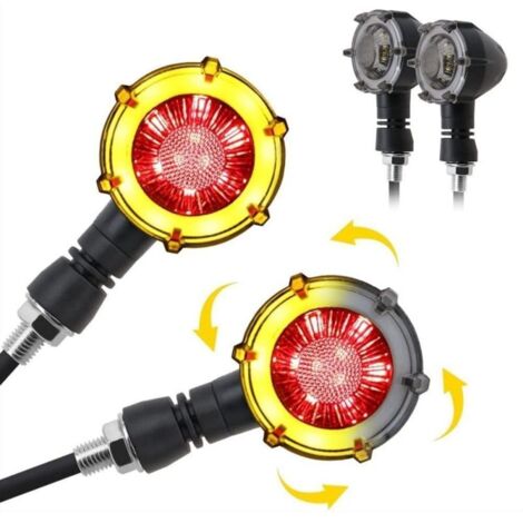 Clignotants + Feux STOP LED défilant Moto séquentielle BULLET V12B
