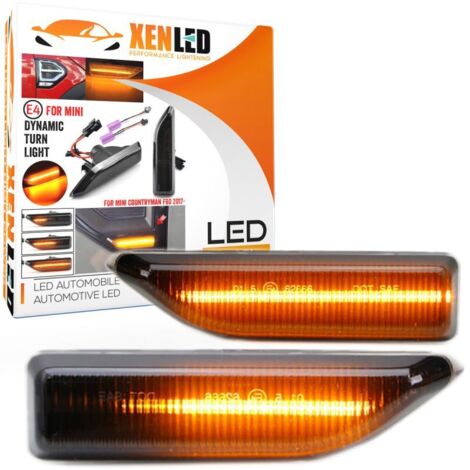 Clignotants Latéraux Défilants LED Mini Countryman F60 - Version Fumée DYNAMIQUE - Homologué ECE