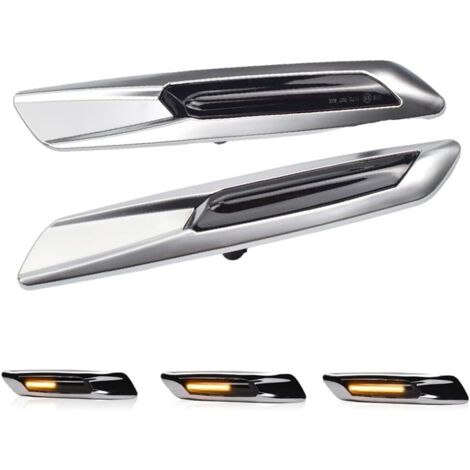 Clignotants Led Indicateur Latéral Dynamique Remplacement Pour B-MW 1 3 5 Series E90 E91 E92 F30 E93 E46 E60 E61 (Argent-1)