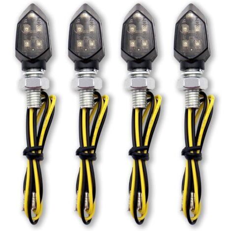 Clignotants LED pour motos, mini feux de moto étanches 12V, homologués CE, adaptés aux motos et aux vélos pour enfants.