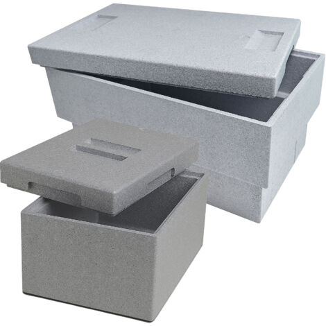 Climapor 2er Set Styropor Thermobox 32 L und 9,2 L - 2 Boxen
