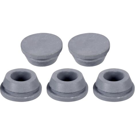 Climatisateur Vidange Bouchons 18mm Caoutchouc Bouchon Remplacement Pièce Accessoires pour Mini-Split Fenêtre AC, Gris Paquet de 5