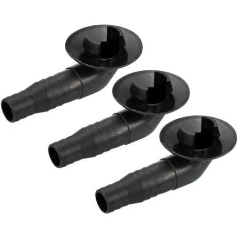 Climatisateur Vidange Tuyau Connecteur 19mm Tube Coude Raccord Remplacement Pièce Accessoires pour Mini-Split Fenêtre AC, Noir Paquet de 3