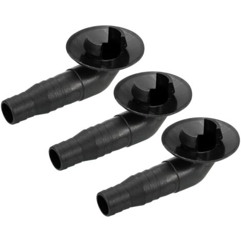 Climatisateur Vidange Tuyau Connecteur 19mm Tube Coude Raccord Remplacement Pièce Accessoires pour Mini-Split Fenêtre AC, Noir Paquet de 3
