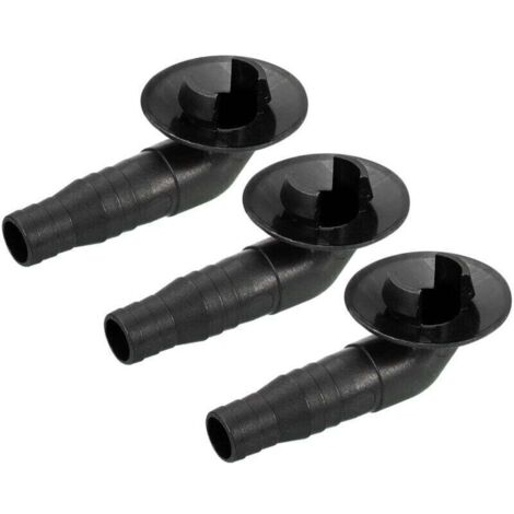 Climatisateur Vidange Tuyau Connecteur 19mm Tube Coude Raccord Remplacement Pièce Accessoires pour Mini-Split Fenêtre AC, Noir Paquet de 3
