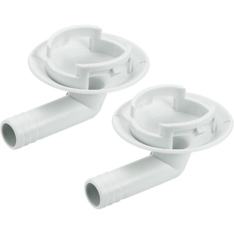 Climatisateur Vidange Tuyau Connecteur 40mm Tube Coude Raccord Remplacement Pièce Accessoires pour Mini-Split Fenêtre AC, Beige Paquet de 2