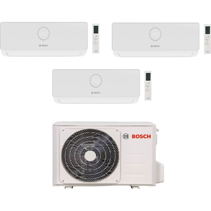 Bosch - Climatisation tri split 7900W réversible + une unité intérieure 3500W et deux 2000W R32