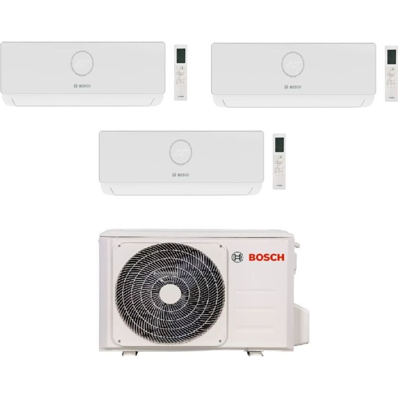 Bosch - Climatisation tri split 7900W réversible + une unité intérieure 3500W et deux 2600W R32