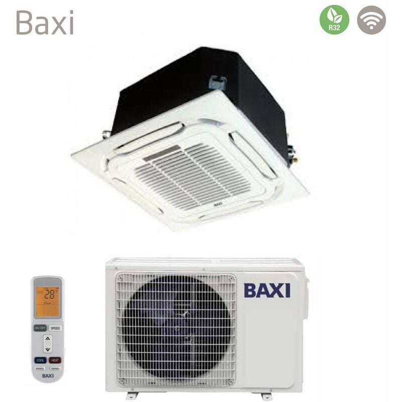 Baxi - Climatiseur rèversible Cassette 24000 Btu RZGBK70 R-32 Wi-Fi en option avec télécommande et panneau inclus - Nouveau