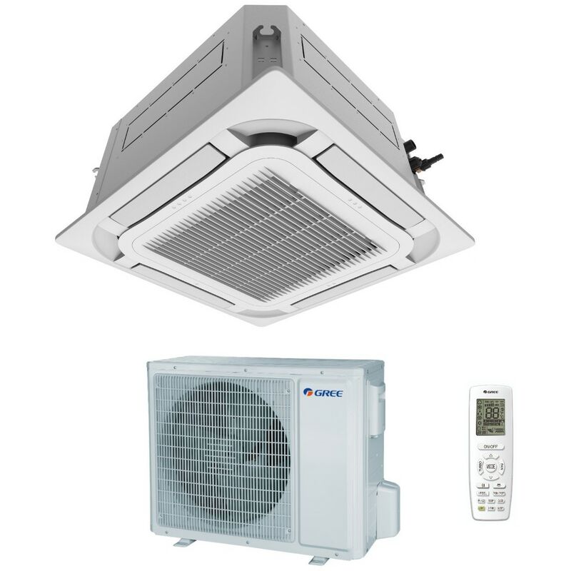 Gree - Climatiseur Cassette 8 voies 18000 Btu GUD50T/A-T R-32 Wi-Fi optionnel avec télécommande et panneau inclus - Nouveau