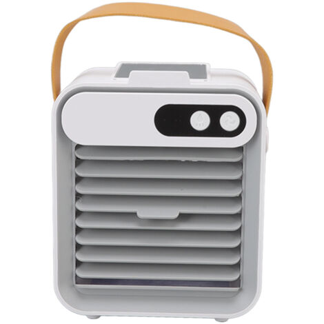 Climatiseur de bureau Mini 3 vitesses, vent fort, refroidisseur d'air multifonctionnel avec miroir, support de téléphone portable pour la maison, blanc