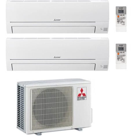 MITSUBISHI ELECTRIC Climatiseur double split Inverter Mitsubishi Smart Line R32 MSZ-HR 9000 + 12000 BTU avec certification européenne MXZ-2HA40VF Classe A++/A+