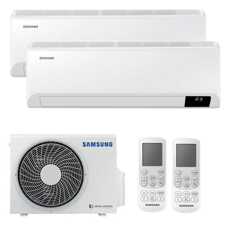 Climatiseur double split Samsung Cebu Wi-Fi 9000 + 12000 BTU onduleur A+++ unité extérieure wifi 5,0 kW