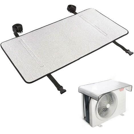 Climatiseur Exterieur pour Unités Murales,Housse de protection pour Climatiseur,avec Sangle Fixation en Nylon,Feuille D'aluminium Réfléchissante,Protection Pluie Et Soleil,80x40cm