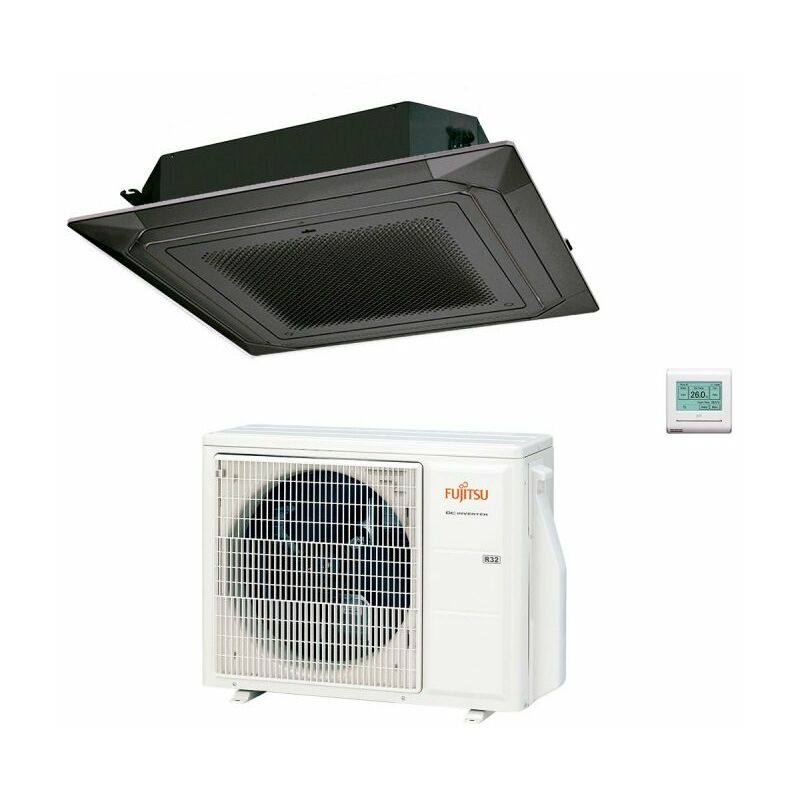 Fujitsu - Climatiseur Cassette 4 voies eco Series kr Circular Flow 24000 Btu R-32 cod. 3NGF88440 Black AUXG24KRLB - new