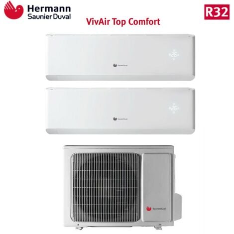 climatiseur hermann saunier duval top comfort série 12 + 12 avec sdh20-070mc3no r-32 12000 + 12000