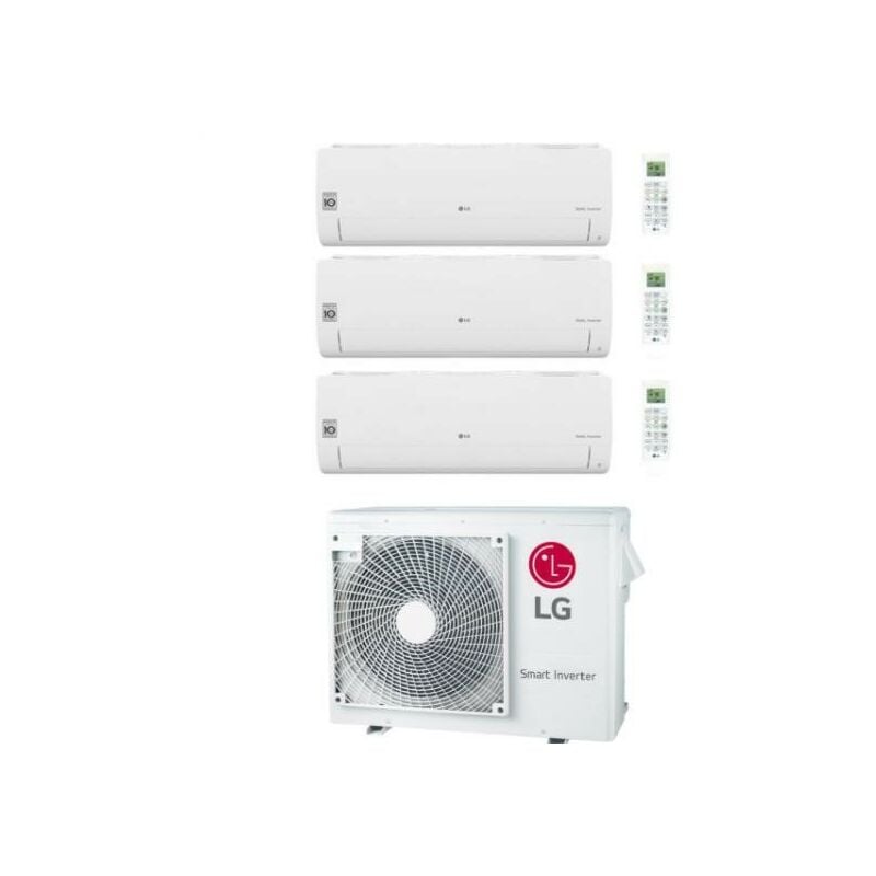 LG - climatiseur trial split inverter libero smart 12+12+12 btu avec mu4r25 r-32 - 12000+12000