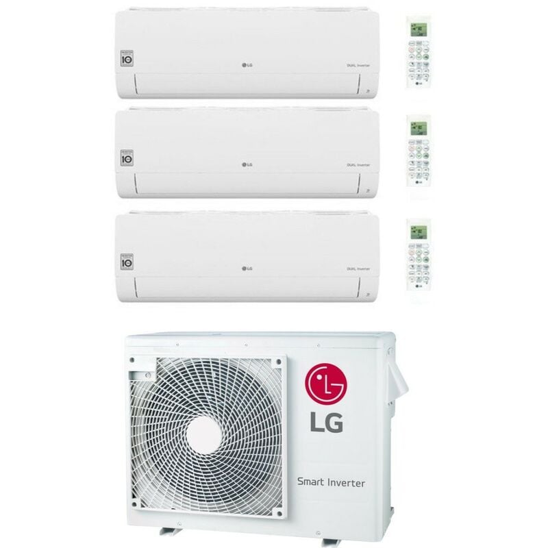LG - climatiseur trial split inverter libero smart series 12+12+12 avec mu3r21 r-32 12000+12000 wi-fi intégré