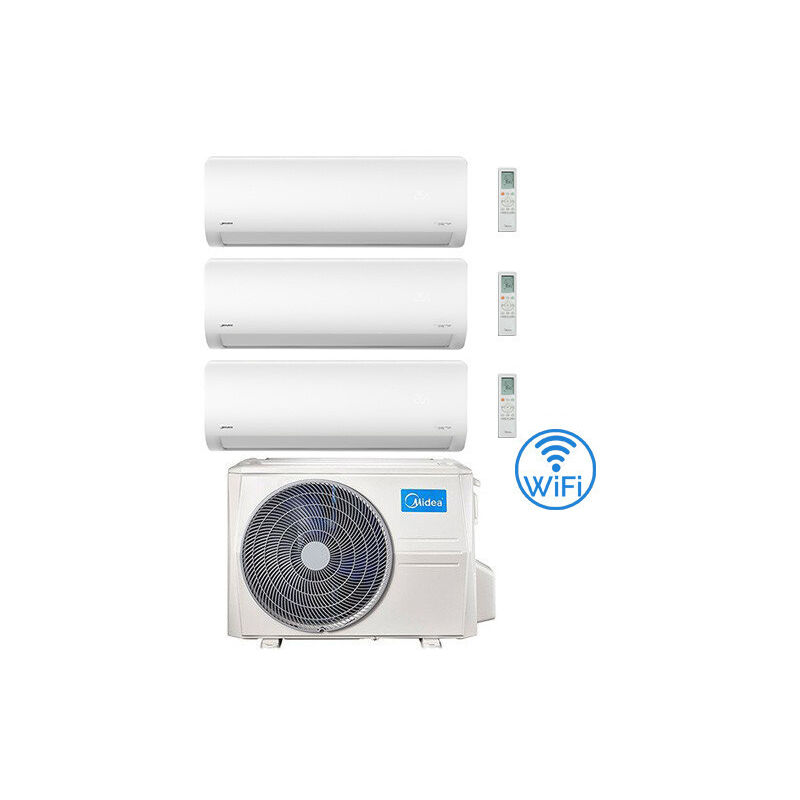 Midea - Climatiseur Xtreme WiFi R32 9000 + 9000 + 18000 btu avec eu. onduleur M3OA-27HFN8-Q Classe a++/a+
