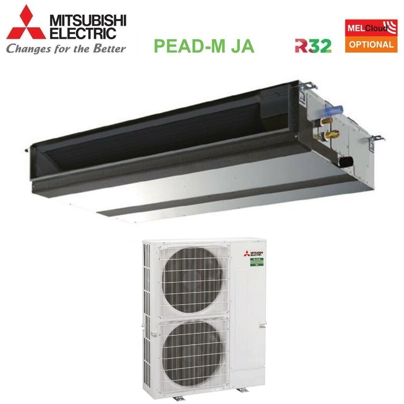 Climatiseur Mitsubishi Electric Ducted Air Conditioner rèversible Medium Head 42000 Btu PEAD-M125JA + PUZ-M125VKA Single Phase R-32 Wi-Fi Optional
