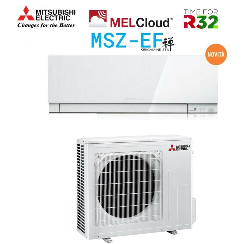 Mitsubishi - climatiseur electric inverter kirigamine zen r-32 white 18000 btu msz-ef50vgkw white wi-fi integrated -(new)