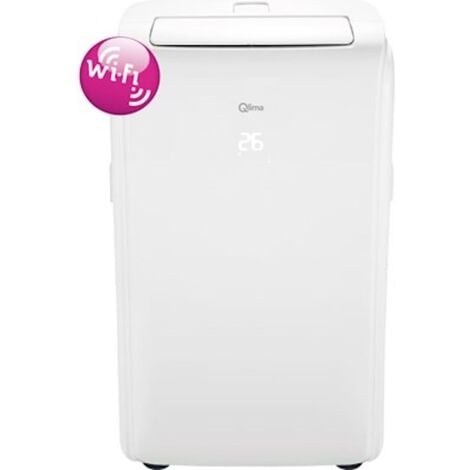 QLIMA Climatiseur mobile avec Wi-Fi, 2.6 kW, Blanc, Classe A